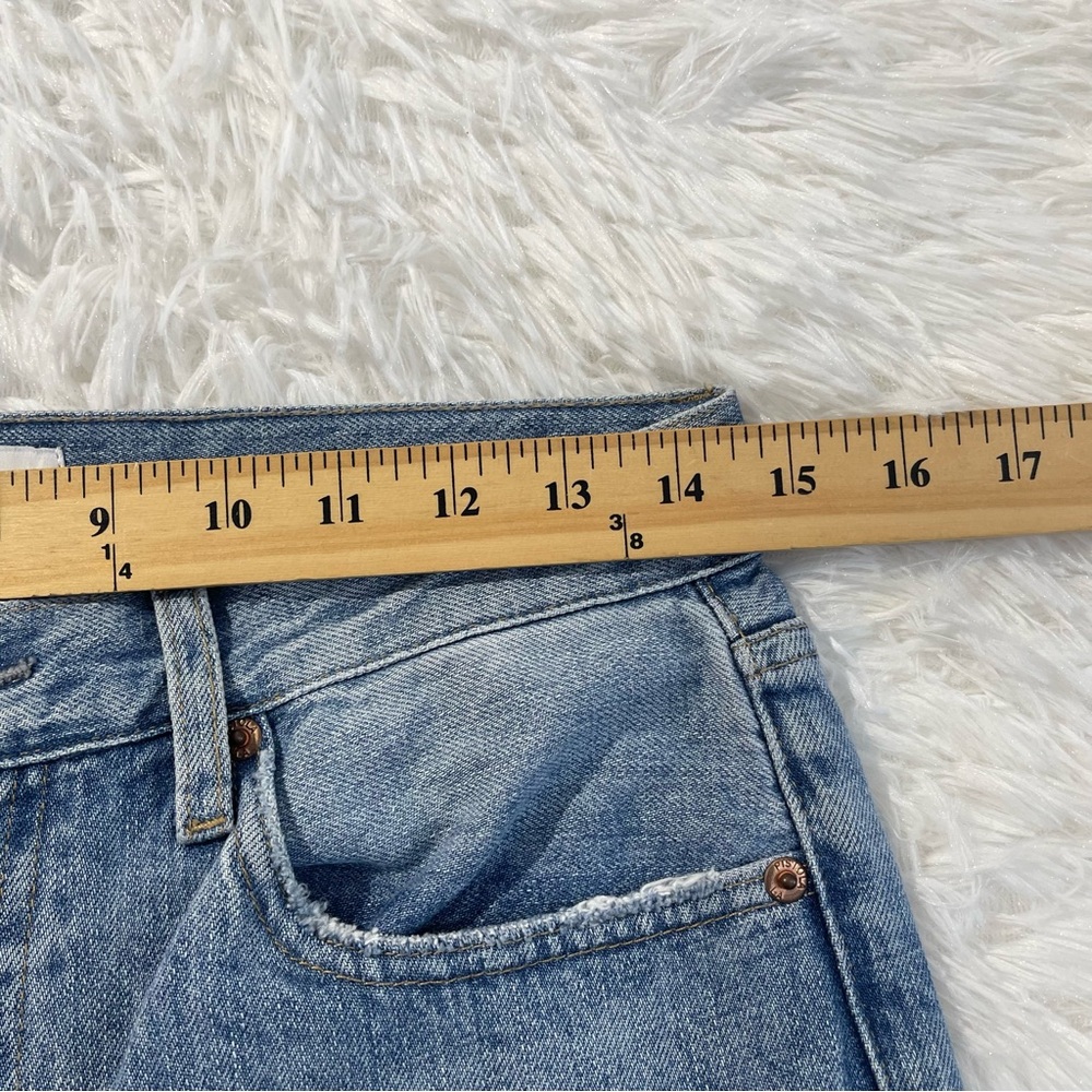Pistols Jeans Womens 27 Blue Distressed Frayed Hem Pockets - Picture 7 of 10